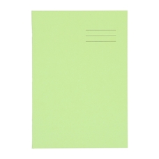 A4 Exercise Book 64 Page, 8mm Ruled With Margin, Light Green - Pack of 50